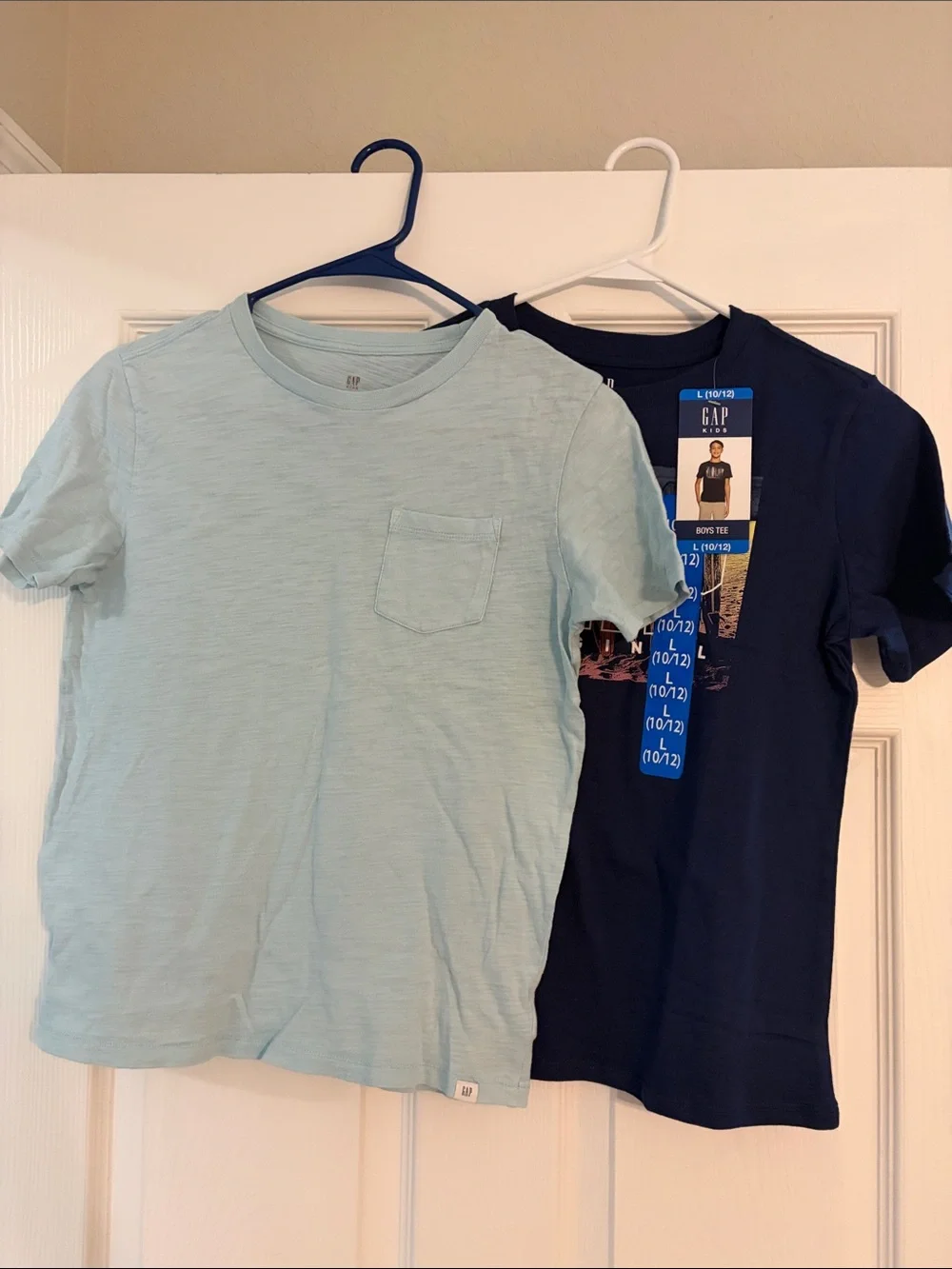 GAP Boys Light Blue & Navy Short Sleeve Tee Set